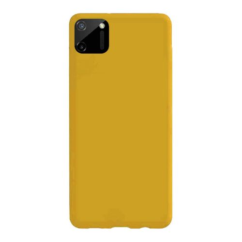 StraTG Dark Yellow Silicon Cover for Realme C11 2020 - Slim and Protective Smartphone Case 