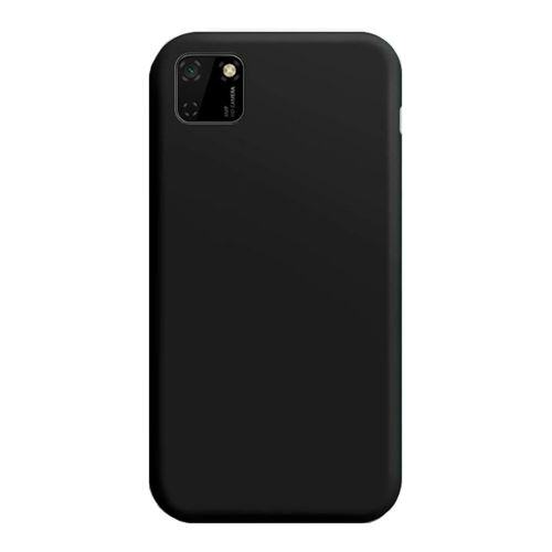 StraTG Black Silicon Cover for Huawei Y5p - Slim and Protective Smartphone Case 
