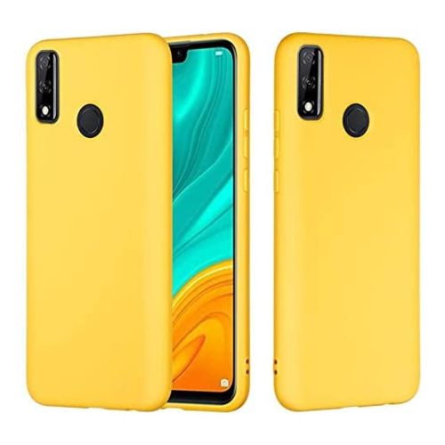 StraTG Yellow Silicon Cover for Huawei Y8s - Slim and Protective Smartphone Case 