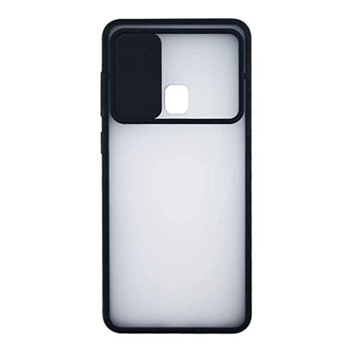 StraTG Clear and Black Case with Sliding Camera Protector for Huawei Nova 3i - Stylish and Protective Smartphone Case