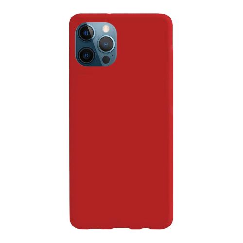 StraTG Red Silicon Cover for iPhone 12 / 12 Pro - Slim and Protective Smartphone Case 