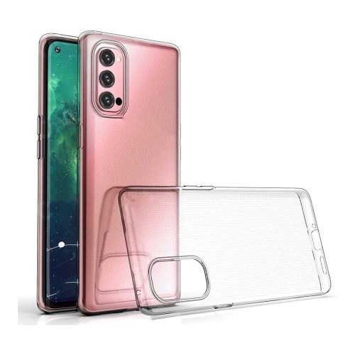 StraTG Transparent Silicon Cover for Oppo Reno 4 4G - Slim and Protective Smartphone Case 