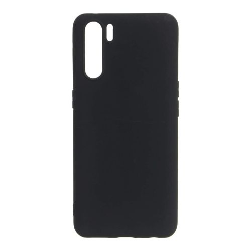 StraTG Black Silicon Cover for Oppo A91 - Slim and Protective Smartphone Case 