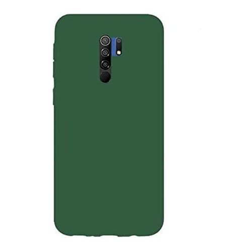StraTG Dark Green Silicon Cover for Xiaomi Redmi 9 - Slim and Protective Smartphone Case 