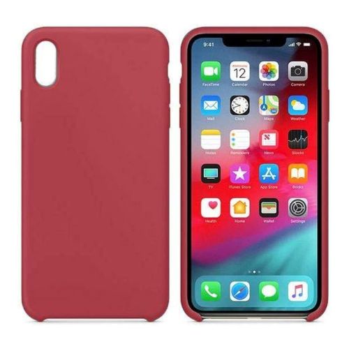 StraTG Red Silicon Cover for iPhone XR - Slim and Protective Smartphone Case 