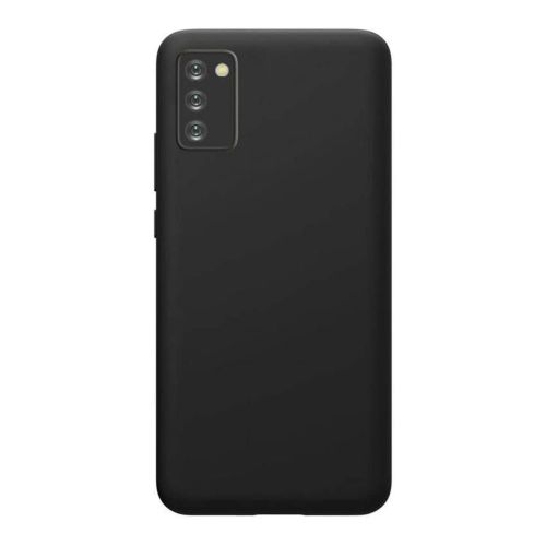 StraTG Black Silicon Cover for Samsung A02s 2020 - Slim and Protective Smartphone Case 