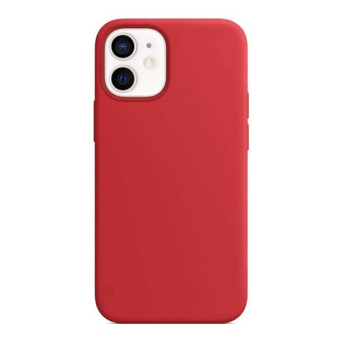StraTG Red Silicon Cover for iPhone 12 Mini - Slim and Protective Smartphone Case 