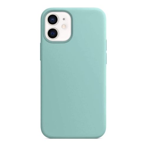 StraTG Turquoise Silicon Cover for iPhone 12 Mini - Slim and Protective Smartphone Case 