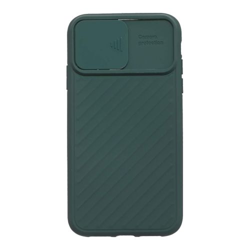 StraTG Green Case with Sliding Camera Protector for iPhone XR - Stylish and Protective Smartphone Case