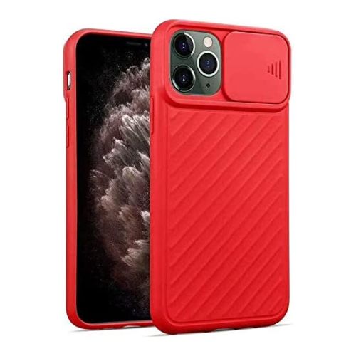StraTG Red Case with Sliding Camera Protector for iPhone 12 Pro Max - Stylish and Protective Smartphone Case