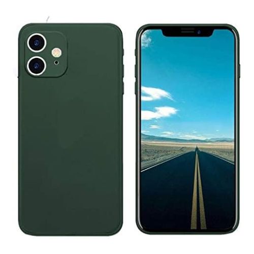 StraTG Dark Green Silicon Cover for iPhone 11 - Slim and Protective Smartphone Case with Camera Protection