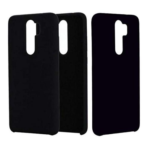 StraTG Black Silicon Cover for Xiaomi Note 8 Pro - Slim and Protective Smartphone Case 