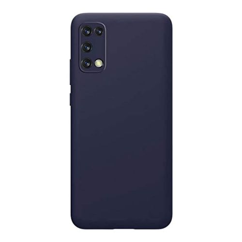 StraTG Dark Blue Silicon Cover for Oppo Realme 7 Pro - Slim and Protective Smartphone Case 