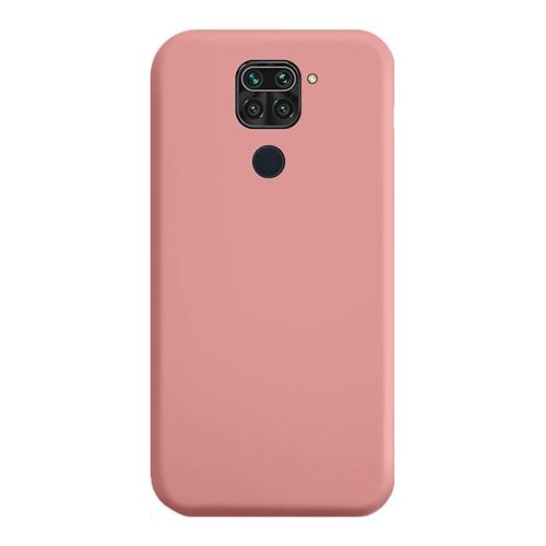 StraTG Light Pink Silicon Cover for Xiaomi Redmi Note 9 / Redmi 10X 4G - Slim and Protective Smartphone Case 