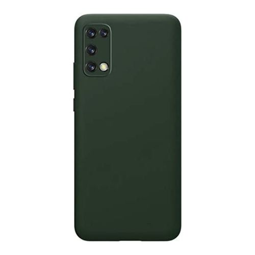 StraTG Dark Green Silicon Cover for Oppo Realme 7 Pro - Slim and Protective Smartphone Case with Camera Protection