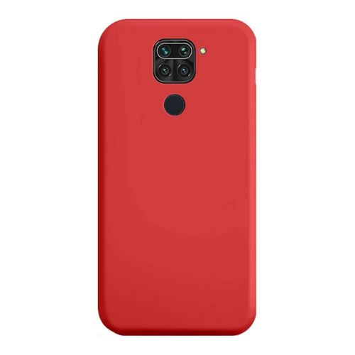 StraTG Red Silicon Cover for Xiaomi Redmi Note 9 / Redmi 10X 4G - Slim and Protective Smartphone Case 