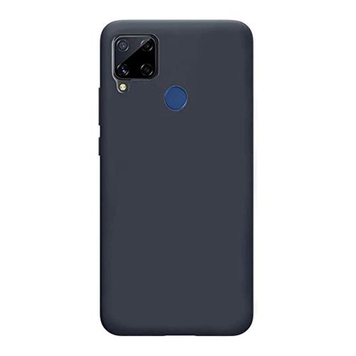 StraTG Dark Blue Silicon Cover for Realme C15 / C12 / Narzo 20 - Slim and Protective Smartphone Case 