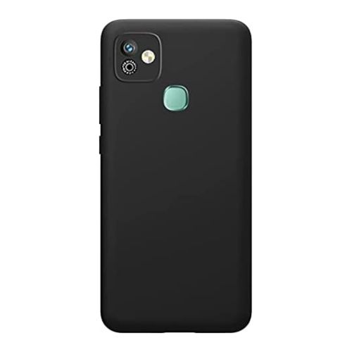 StraTG Black Silicon Cover for Infinix Smart HD 2021 X612b - Slim and Protective Smartphone Case with Camera Protection
