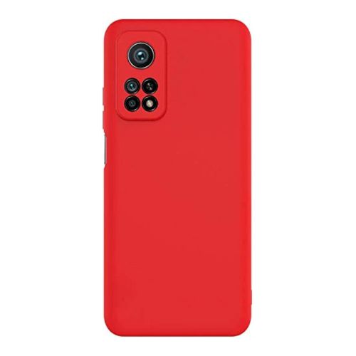 StraTG Red Silicon Cover for Xiaomi 10T / 10T Pro - Slim and Protective Smartphone Case with Camera Protection