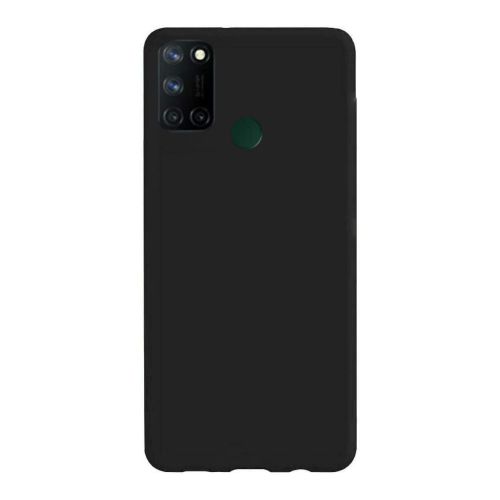 StraTG Black Silicon Cover for Oppo Realme C17 / 7i - Slim and Protective Smartphone Case 