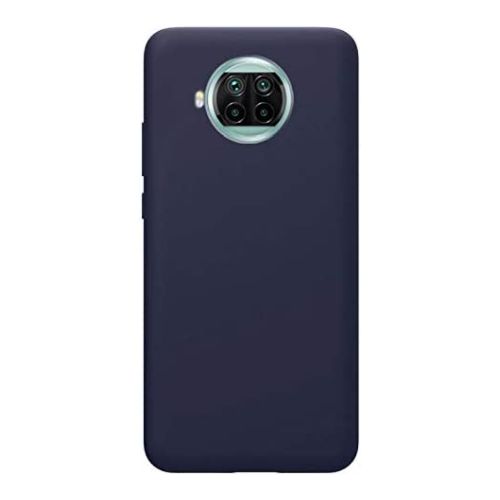 StraTG Navy Blue Silicon Cover for Xiaomi Mi 10T Lite - Slim and Protective Smartphone Case [Feature]