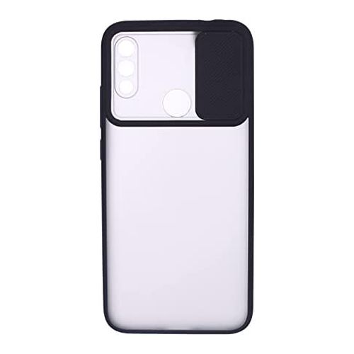 StraTG Clear and Black Case with Sliding Camera Protector for Xiaomi Redmi Note 7 - Stylish and Protective Smartphone Case
