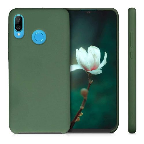 StraTG Dark Green Silicon Cover for Huawei Y7 2019 / Y7 Prime 2019 / Y7 Pro 2019 - Slim and Protective Smartphone Case 