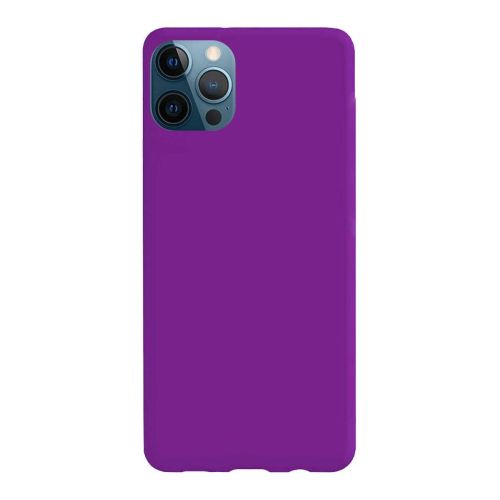 StraTG Bright Purple Silicon Cover for iPhone 12 Pro Max - Slim and Protective Smartphone Case 