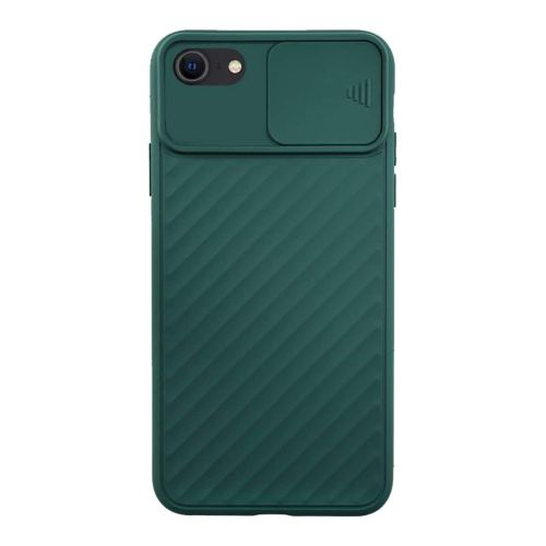 StraTG Dark Green Case with Sliding Camera Protector for iPhone 6P / 6SP / 7P / 8P - Stylish and Protective Smartphone Case
