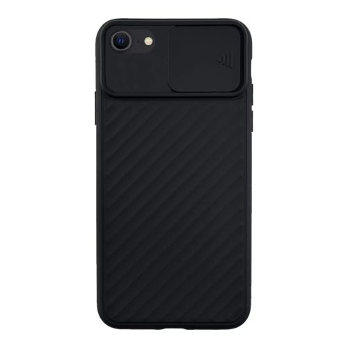 StraTG Black Case with Sliding Camera Protector for iPhone 6 Plus / 6S Plus - Stylish and Protective Smartphone Case