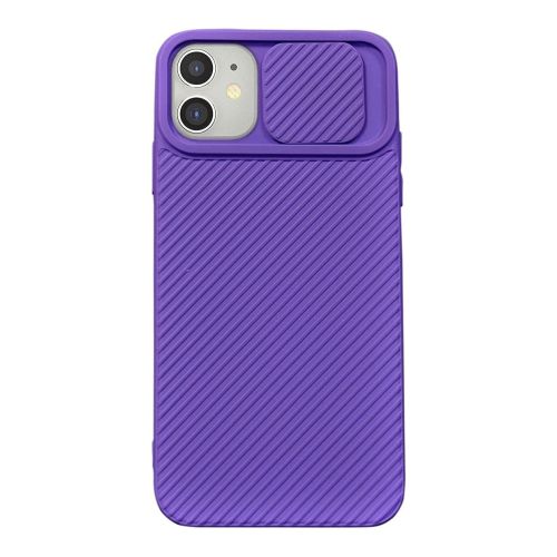 StraTG Purple Case with Sliding Camera Protector for iPhone 11 - Stylish and Protective Smartphone Case