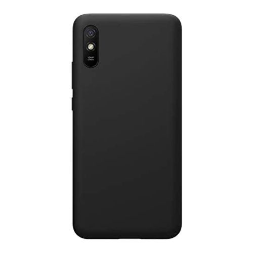 StraTG Black Silicon Cover for Xiaomi Redmi 9A - Slim and Protective Smartphone Case [Feature]