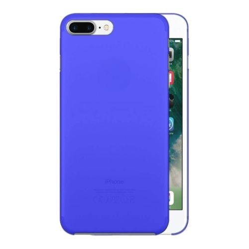 StraTG Blue Silicon Cover for iPhone 7 Plus / 8 Plus - Slim and Protective Smartphone Case 
