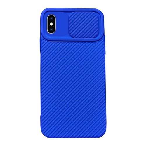 StraTG Royal Blue Case with Sliding Camera Protector for iPhone X / XS - Stylish and Protective Smartphone Case