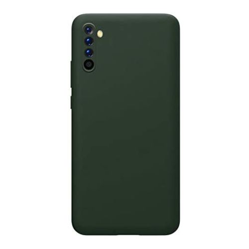 StraTG Dark Green Silicon Cover for Oppo Realme 6 Pro - Slim and Protective Smartphone Case with Camera Protection