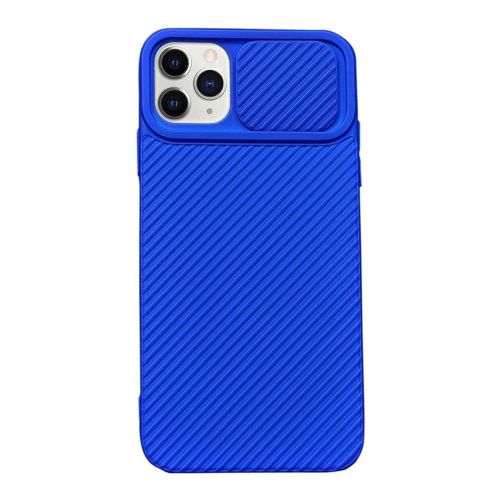 StraTG Blue Case with Sliding Camera Protector for iPhone 11 Pro Max - Stylish and Protective Smartphone Case