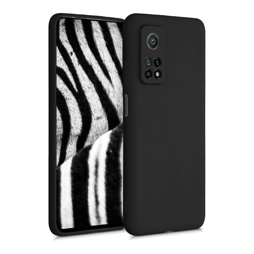 StraTG Black Silicon Cover for Xiaomi Mi 10T / Mi 10T Pro - Slim and Protective Smartphone Case with Camera Protection