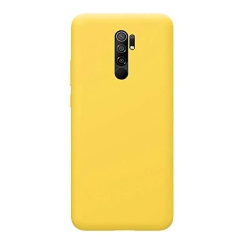 ستراتيجى جراب حماية سيليكون اصفر للمحمول Xiaomi Redmi 9