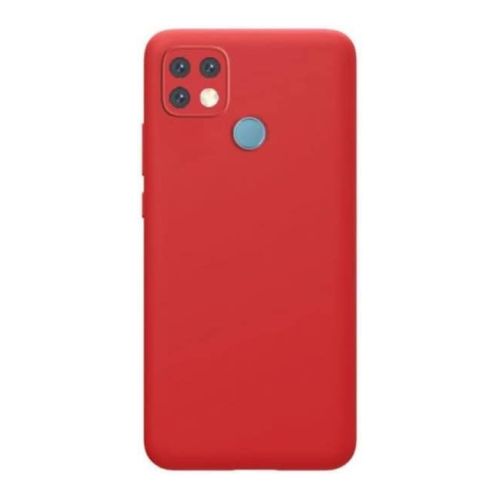 StraTG Red Silicon Cover for Oppo A15 / A15s - Slim and Protective Smartphone Case with Camera Protection