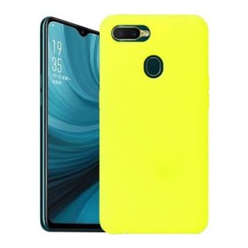 StraTG Yellow Silicon Cover for Oppo F9 / F9 Pro / Oppo A7x / Realme U1 / Realme 2 Pro - Slim and Protective Smartphone Case 