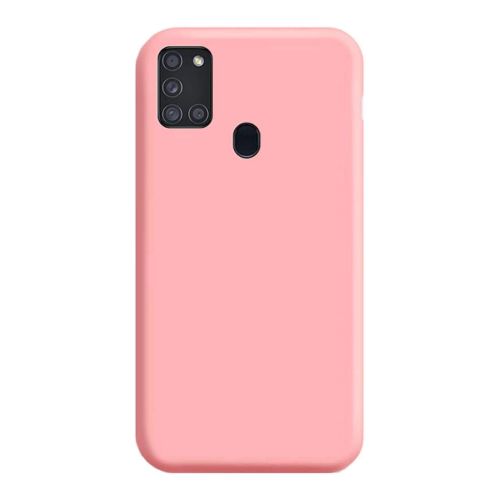 StraTG Pink Silicon Cover for Samsung A21S - Slim and Protective Smartphone Case 