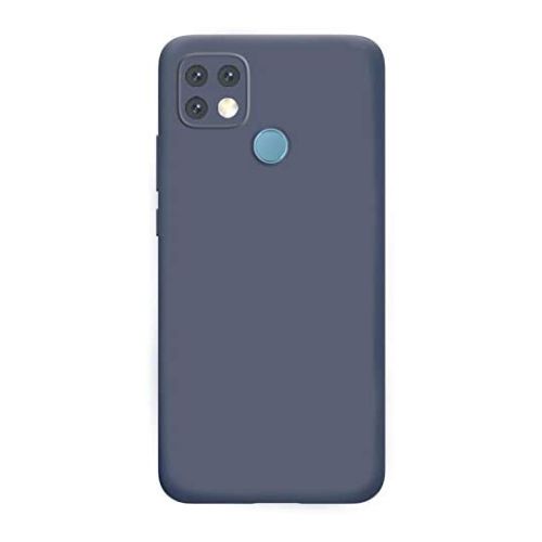 StraTG Dark Blue Silicon Cover for Oppo A15 / A15s - Slim and Protective Smartphone Case with Camera Protection