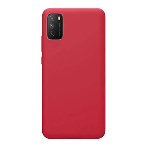 StraTG Red Silicon Cover for Xiaomi Poco M3 - Slim and Protective Smartphone Case 