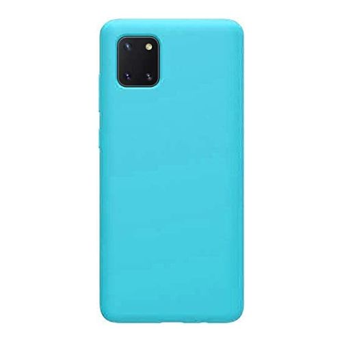 StraTG Turquoise Silicon Cover for Samsung Note 10 Lite - Slim and Protective Smartphone Case 