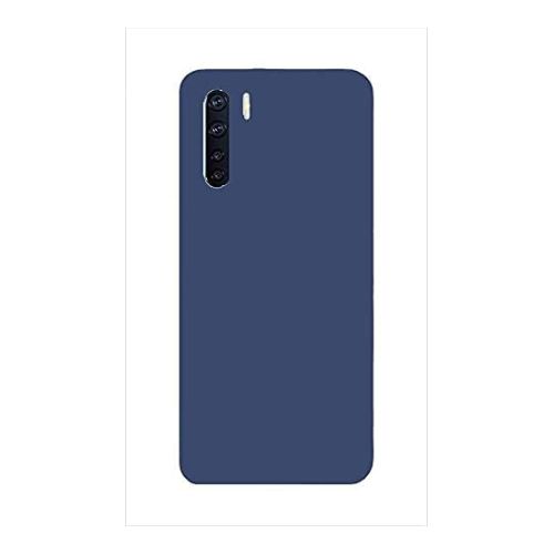 StraTG Blue Silicon Cover for Oppo Reno 3 - Slim and Protective Smartphone Case 