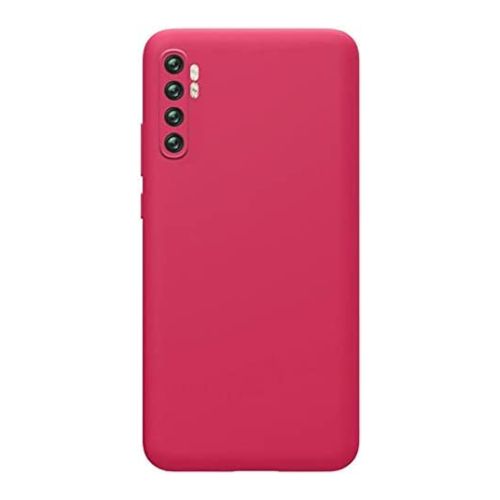 StraTG Hot Pink Silicon Cover for Xiaomi Mi Note 10 Lite - Slim and Protective Smartphone Case with Camera Protection