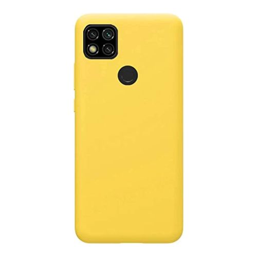 StraTG Yellow Silicon Cover for Xiaomi Redmi 9C - Slim and Protective Smartphone Case 