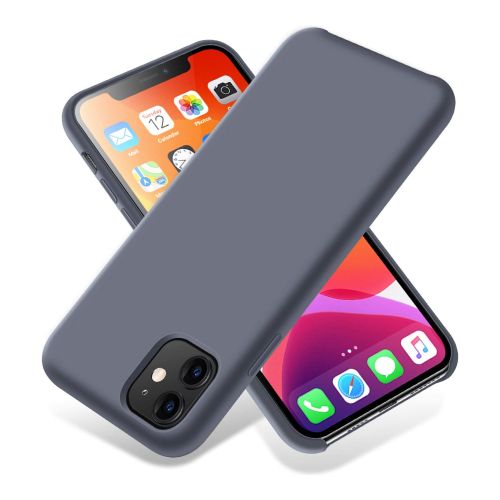 StraTG Grey Silicon Cover for iPhone 11 - Slim and Protective Smartphone Case 