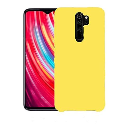 StraTG Yellow Silicon Cover for Xiaomi Note 8 Pro - Slim and Protective Smartphone Case 