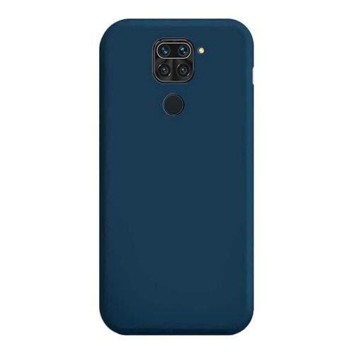 StraTG Dark Blue Silicon Cover for Xiaomi Redmi Note 9 / Redmi 10X 4G - Slim and Protective Smartphone Case 